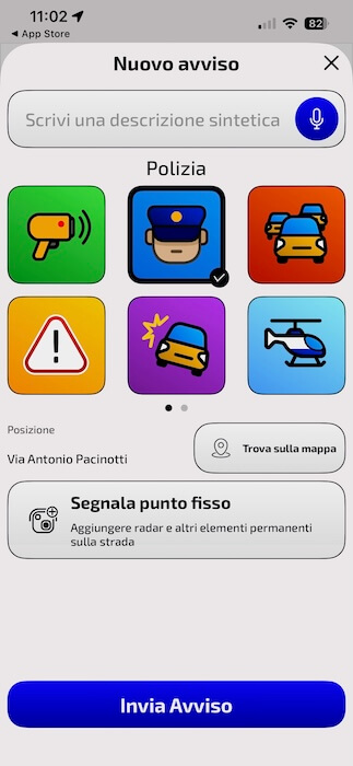 app radarbot nuovo avviso