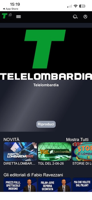 app telelombardia tv riproduci