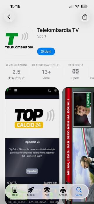 app telelombardia tv