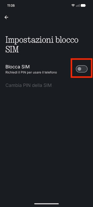 Blocco Sim Android Disattivato