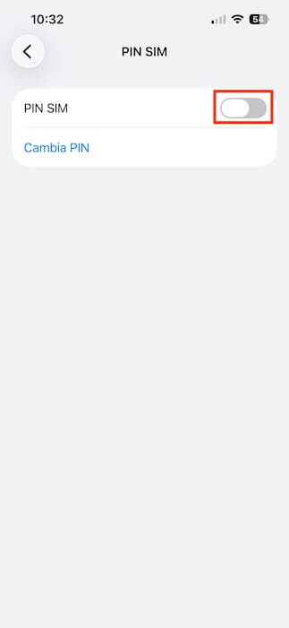 iphone pin sim disabilitato