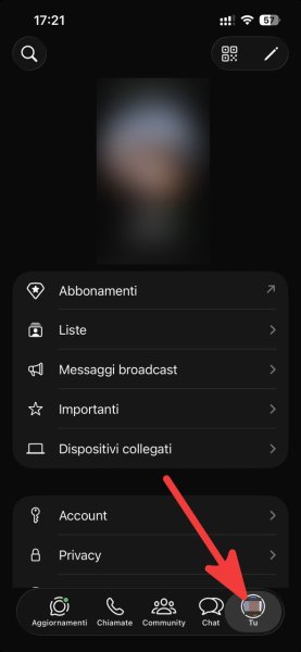 Menu Veloce Per Aggiungere Account