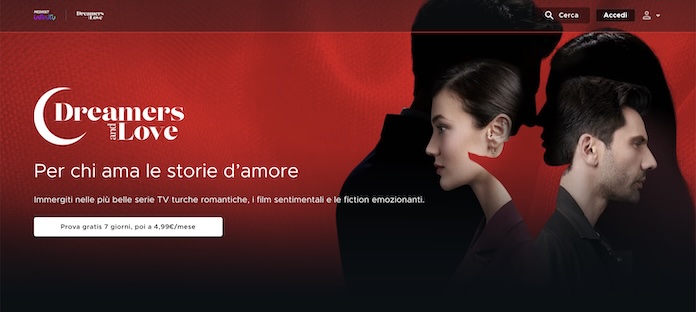 dreamers and love mediaset infinity