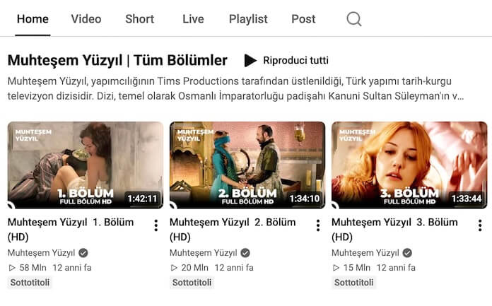 il sultano magnifico serie turca su youtube