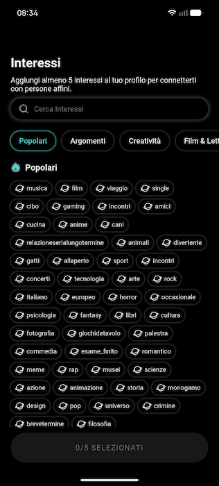 App Boo Interessi