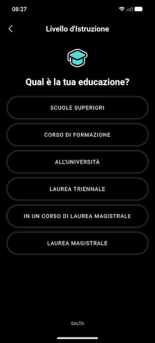 App Boo Livello Istruzione