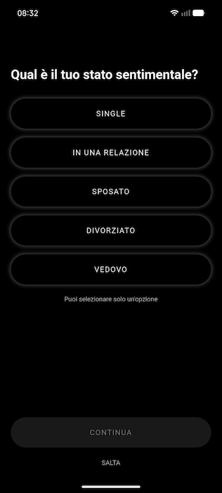 App Boo Stato Sentimentale
