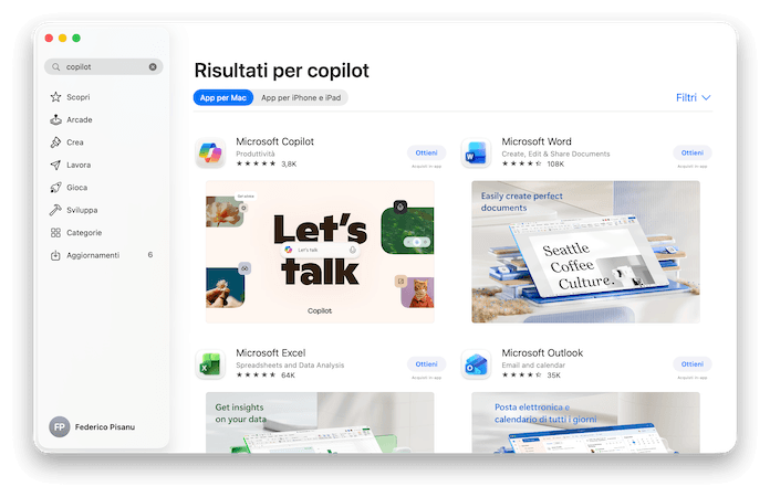 App Microsoft Copilot Su App Store Macos