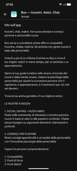 Boo App Descrizione