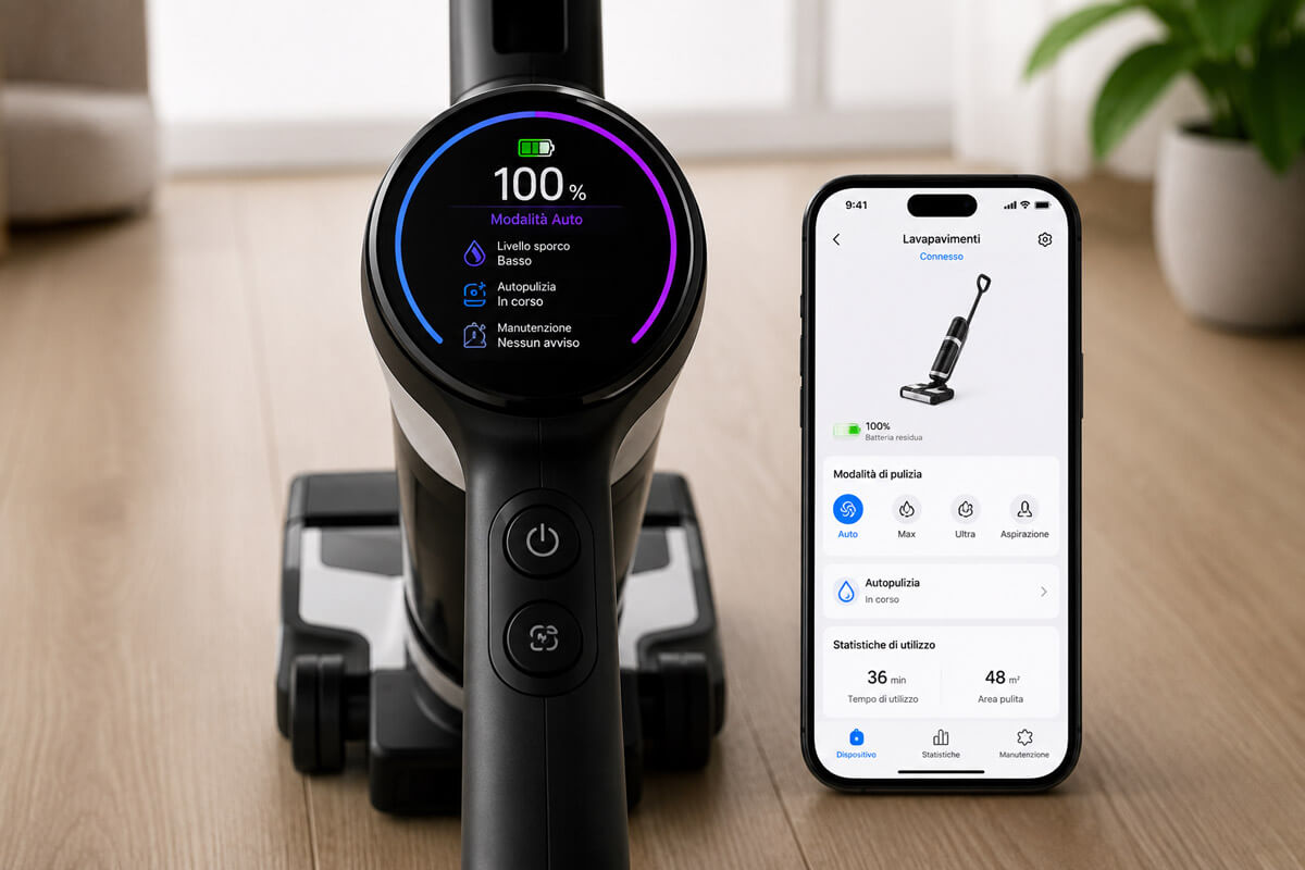Funzioni Smart E Dsiplay Lavapavimenti