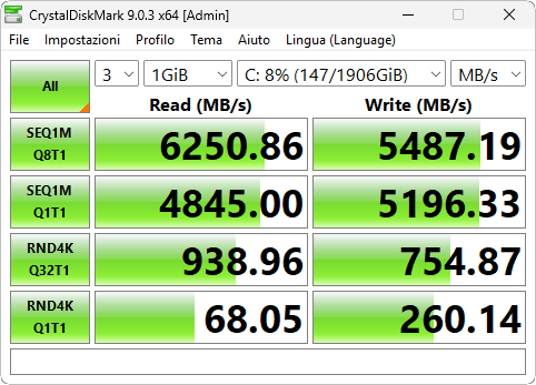 Geekom A9 Max Crystaldiskmark