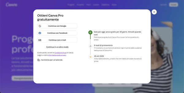 ottieni canva pro gratuitamente