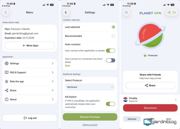 App IOS Di Planet VPN