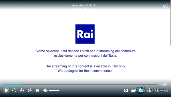 Errore Raiplay