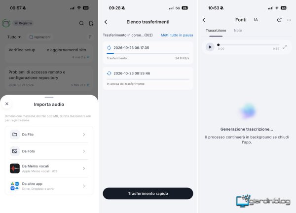Importa Da Altre App Su Comu Action Pro