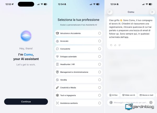 Inizio Uso Comu Action Pro