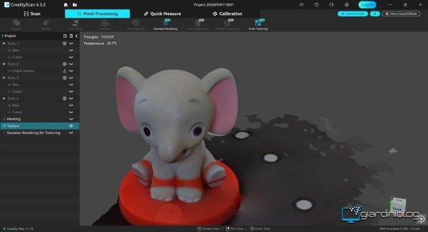 Scansione Elefante Con Creality Pika Risultato A Colori