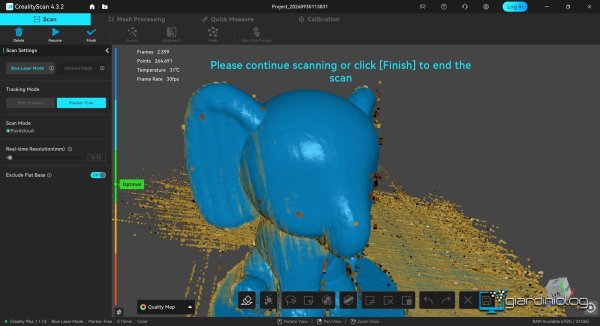 Scansione Con CrealityScan E NIR