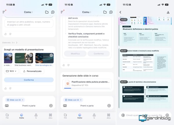Scelta Modello E Creazione Presentazione Con Comu Action Pro